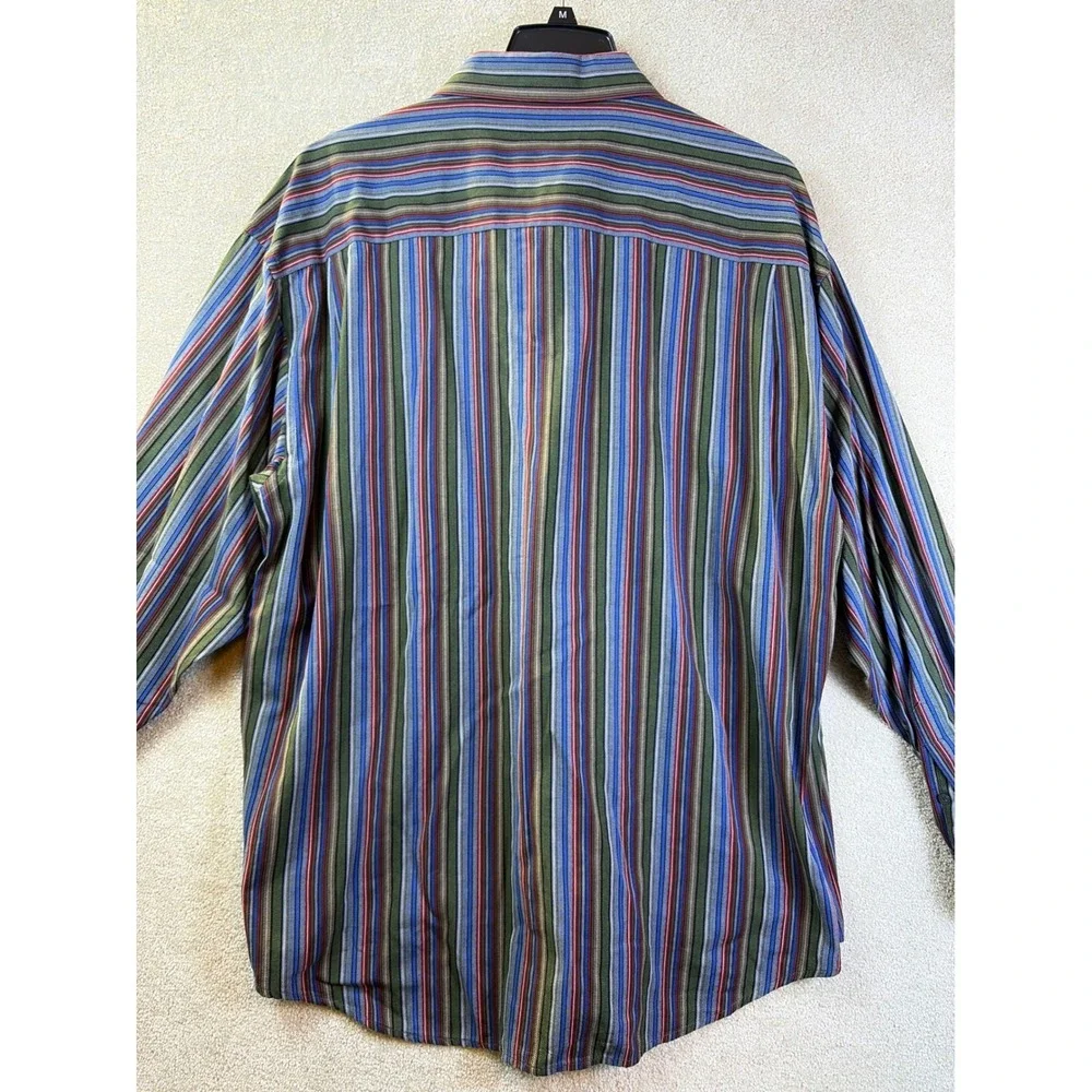 Johnston & Murphy Shirt‎ Men's XXL Multicolor Striped Long Sleeve Button Down